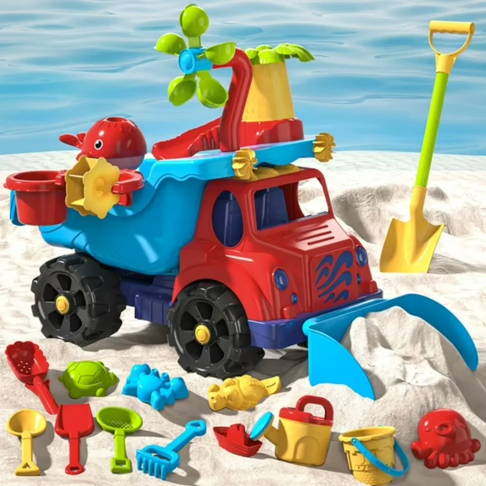 Large Play Beach Toys Sand Toys for Kids Big Beach Dump Truck Set Sandbox Toys with Sand Animal Molds Shovel Rake Watering Can
Large Play Beach Toys Sand Toys for Kids Big Beach Dump Truck Set Sandbox Toys with Sand Animal Molds Shovel Rake Watering Can