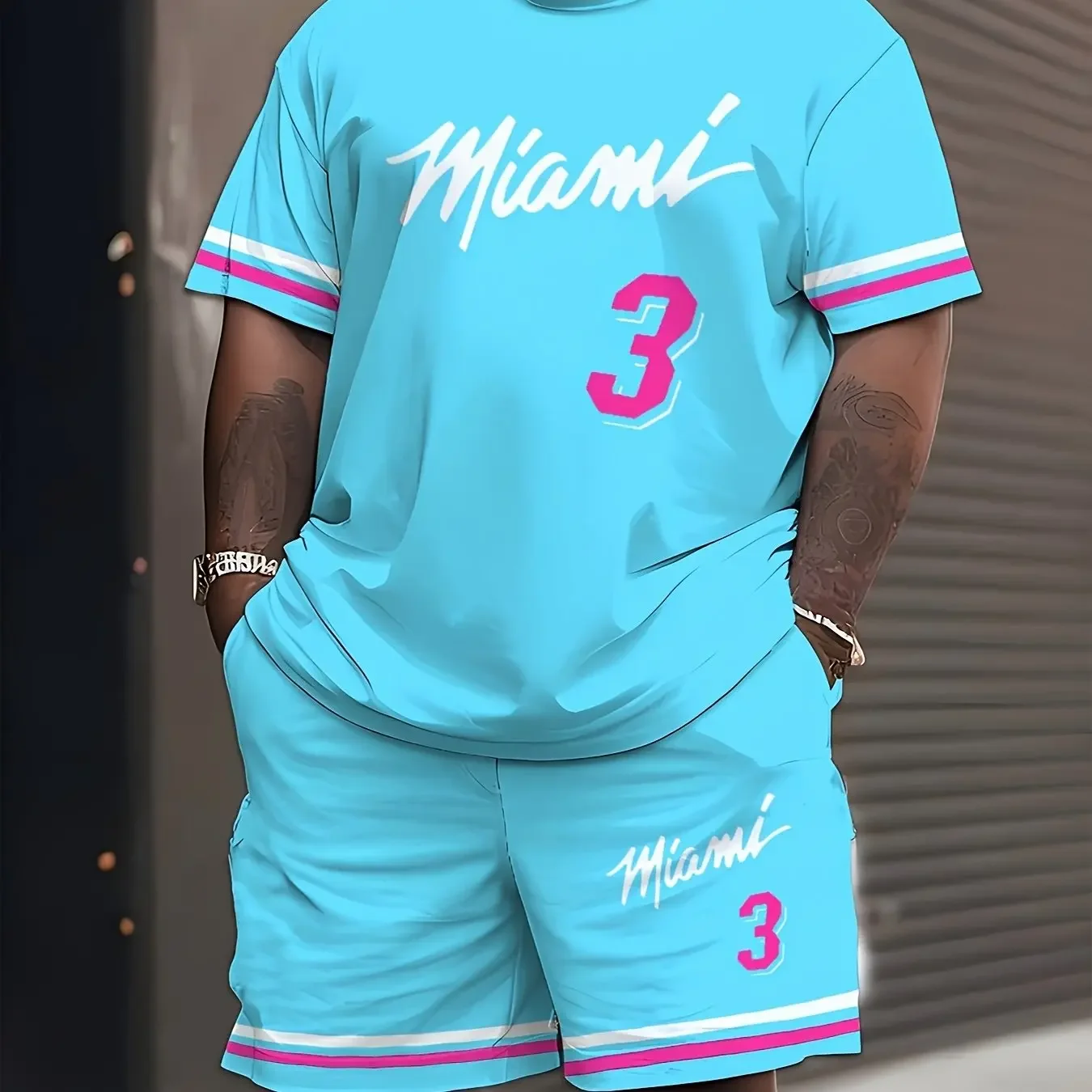 Hot-selling Men's Printed Casual Short-sleeved T-shirt and Shorts Set, Adult Basketball Jersey, Jogging Set, Fashionable and Bre
Hot-selling Men's Printed Casual Short-sleeved T-shirt and Shorts Set, Adult Basketball Jersey, Jogging Set, Fashionable and Bre
