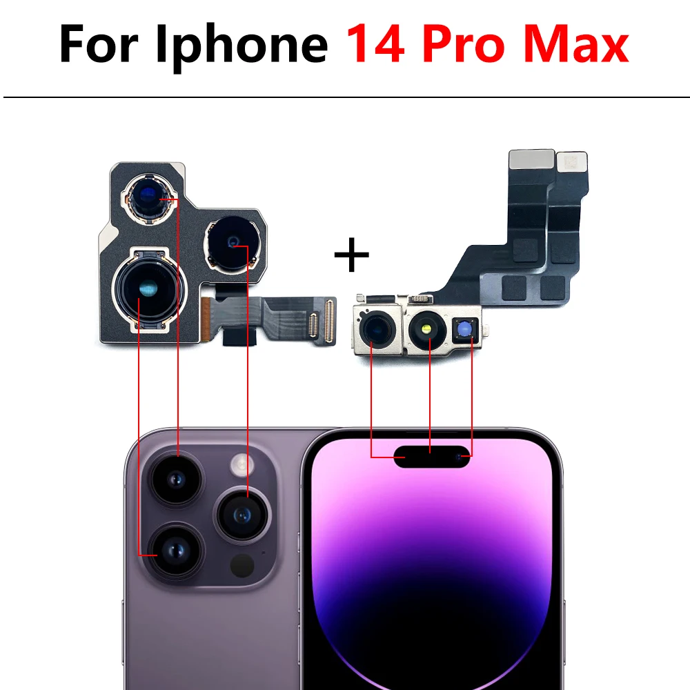 Отлично подходит для Iphone 14 Pro Max/для Iphone 14 Plus, большой основной модуль камеры и передний небольшой модуль камеры, гибкий кабель
Отлично подходит для Iphone 14 Pro Max/для Iphone 14 Plus, большой основной модуль камеры и передний небольшой модуль камеры, гибкий кабель