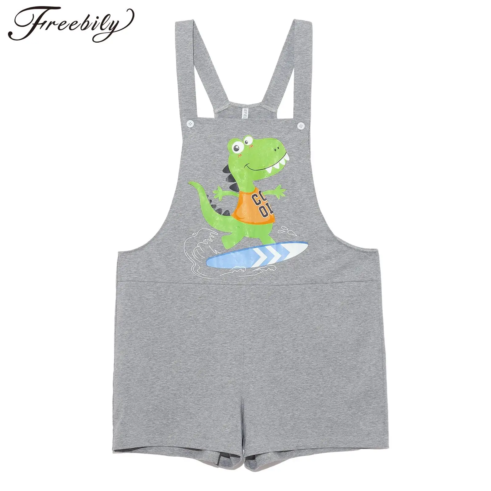 Men Cartoon Dinosaur Printed Overalls Pajamas Jumpsuit Color Block Adjustable Straps Bib Shorts Rompers with Pockets
Men Cartoon Dinosaur Printed Overalls Pajamas Jumpsuit Color Block Adjustable Straps Bib Shorts Rompers with Pockets
