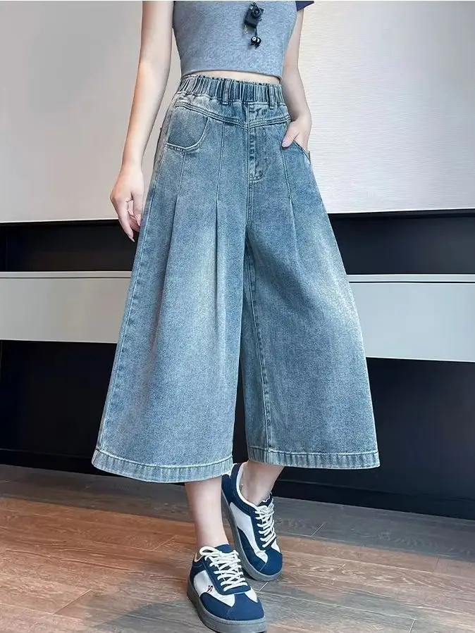 Large-Size Cropped Jeans Women Lightweight Breathable Soft Wide-Leg, Loose Fit High-Waisted Straight-Leg, Slim Durable Drapey, S
Large-Size Cropped Jeans Women Lightweight Breathable Soft Wide-Leg, Loose Fit High-Waisted Straight-Leg, Slim Durable Drapey, S