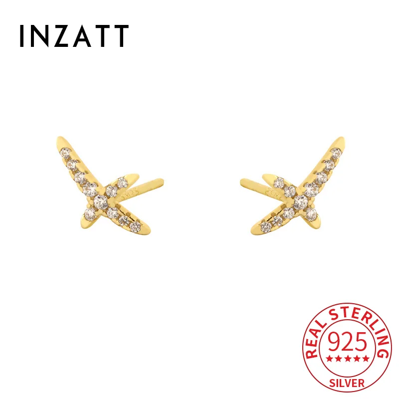 INZATT Real 925 Sterling Silver Zircon Cross 14K Gold Stud Earrings for Women Punk Fine Jewelry Light Luxury Accessories
INZATT Real 925 Sterling Silver Zircon Cross 14K Gold Stud Earrings for Women Punk Fine Jewelry Light Luxury Accessories