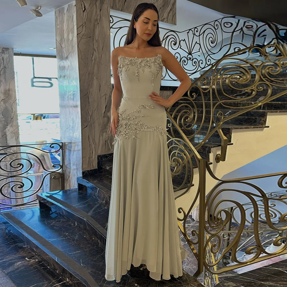 Customized Strapless Sleeveless Evening Dress Fashion Appliques Homecoming Dresses Elegant Zipper Back Mermaid Party Dress
Customized Strapless Sleeveless Evening Dress Fashion Appliques Homecoming Dresses Elegant Zipper Back Mermaid Party Dress
