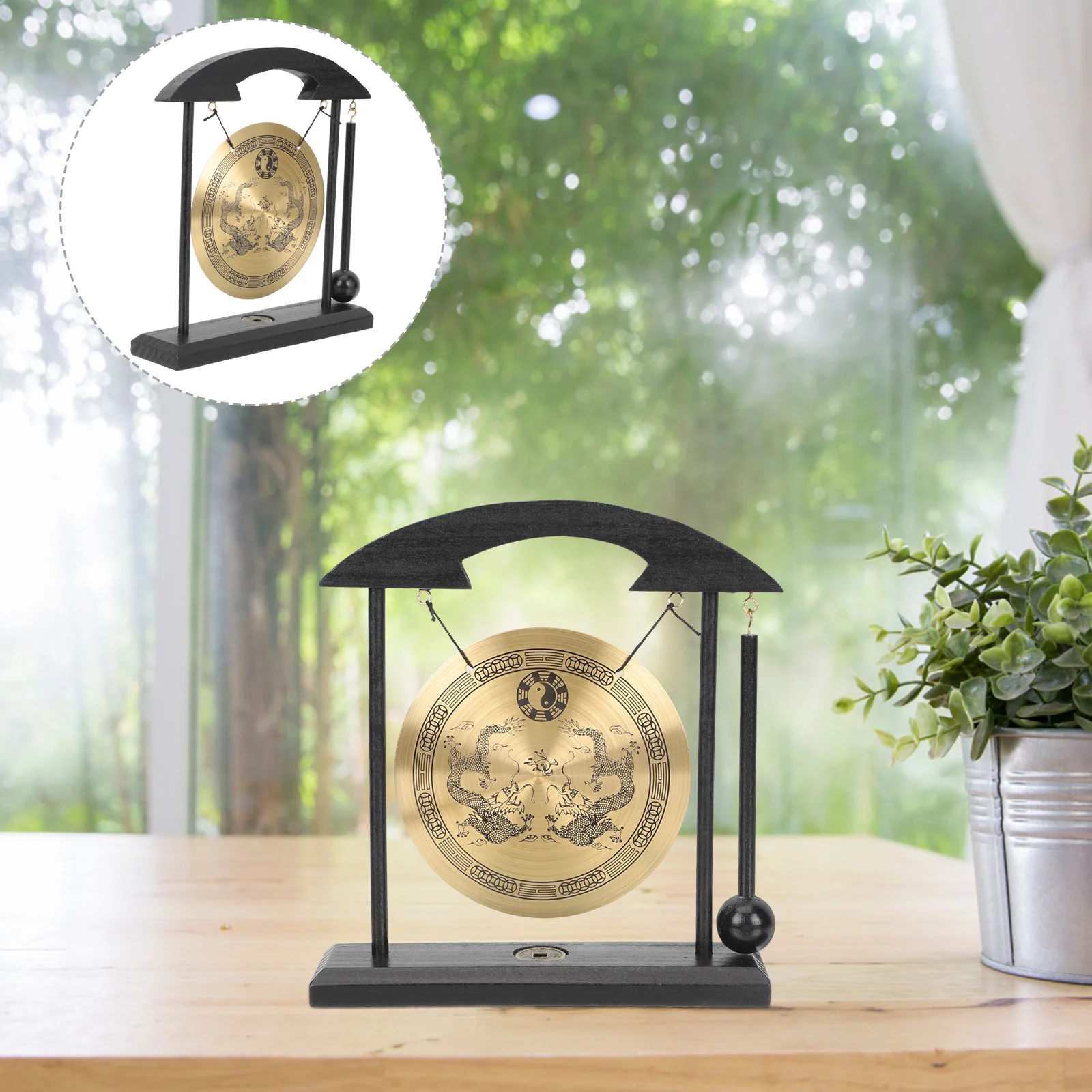 Gong Ornament Creative Decor Home Tabletop Unique Craft Musical Instrument Practical Chic Desktop Copper
Gong Ornament Creative Decor Home Tabletop Unique Craft Musical Instrument Practical Chic Desktop Copper