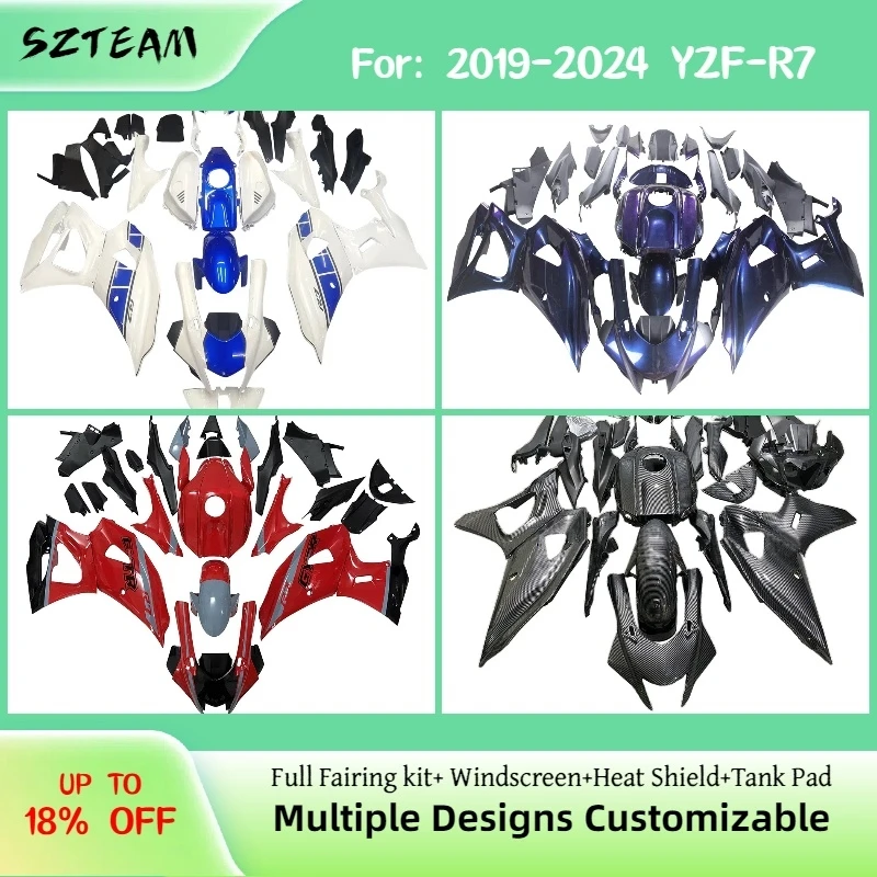 Новый комплект обвесов для YAMAHA R7 2019-2024, карбон, с эффектом хамелеона, для мотоциклов YZF R7 19-24
Новый комплект обвесов для YAMAHA R7 2019-2024, карбон, с эффектом хамелеона, для мотоциклов YZF R7 19-24