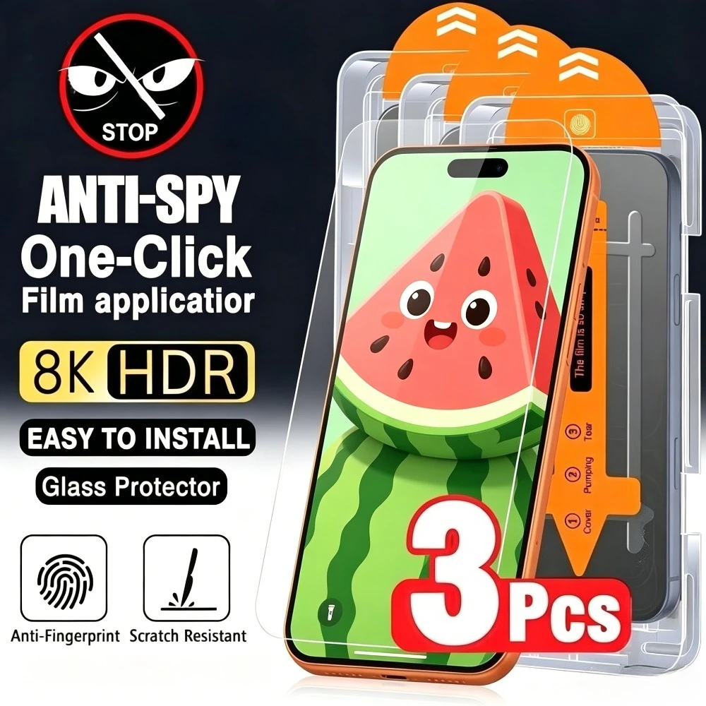 Комплект из 3 защитных стекол Anti Spy для iPhone 17, 16, 15 Pro Max, 14, 13 Pro, Air 17e, 16, 15 Plus, 12, 11 Pro с установкой без пыли
Комплект из 3 защитных стекол Anti Spy для iPhone 17, 16, 15 Pro Max, 14, 13 Pro, Air 17e, 16, 15 Plus, 12, 11 Pro с установкой без пыли