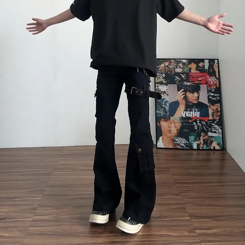American Vibe Belted Denim Jeans Men's High Waist Wide Leg Micro Flared Workwear Pants High Sensation Slimming Long Trousers
American Vibe Belted Denim Jeans Men's High Waist Wide Leg Micro Flared Workwear Pants High Sensation Slimming Long Trousers