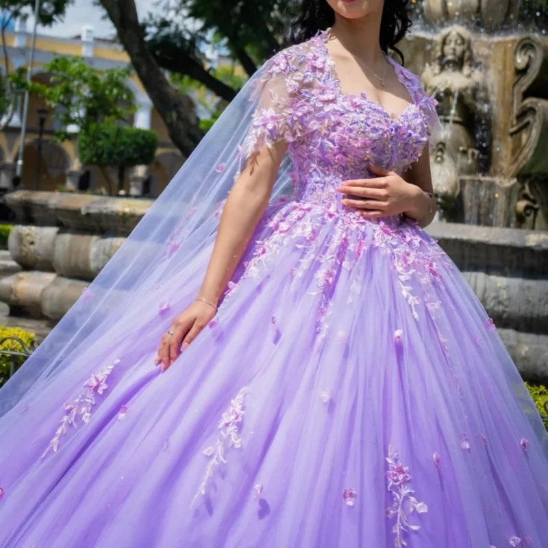 Customized Lavender Purple Quinceanera Dresses Off the Shoulder Tull sequin applique 3D flower Vestido De 15 Quinceanera
Customized Lavender Purple Quinceanera Dresses Off the Shoulder Tull sequin applique 3D flower Vestido De 15 Quinceanera