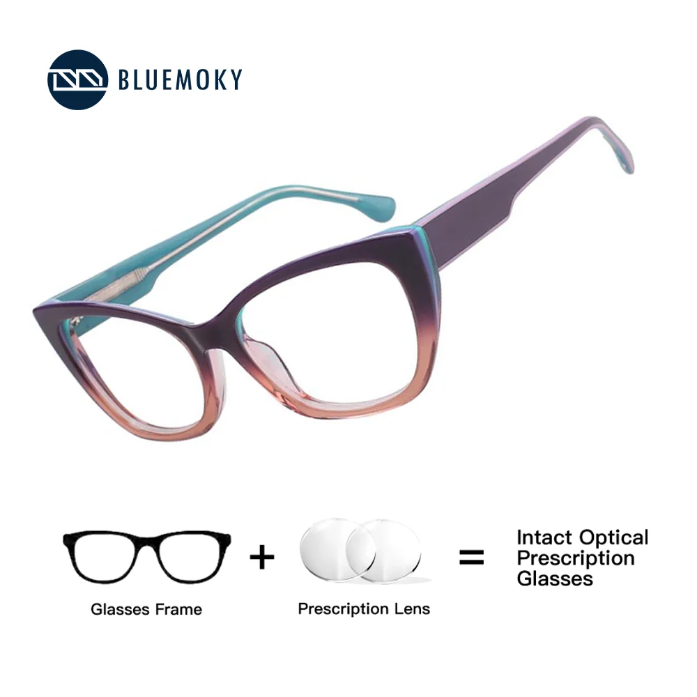 BLUEMOKY Handmade Acetate Butterfly Prescription Glasses for Women Photochromic Eyeglasses Myopia/Progressive Eyewear
BLUEMOKY Handmade Acetate Butterfly Prescription Glasses for Women Photochromic Eyeglasses Myopia/Progressive Eyewear