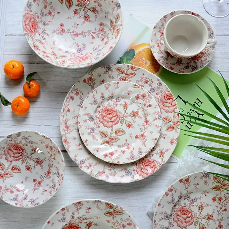 Exported to the UK original single Devon JBS desert rose series underglaze color steak flat plate coffee cup
Exported to the UK original single Devon JBS desert rose series underglaze color steak flat plate coffee cup