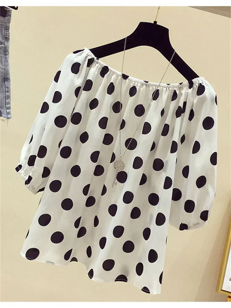 Women Spring Summer Style Chiffon Blouses Shirts Lady Casual Slash Neck Polka Dot Printed Blusas Tops DF2848
Women Spring Summer Style Chiffon Blouses Shirts Lady Casual Slash Neck Polka Dot Printed Blusas Tops DF2848