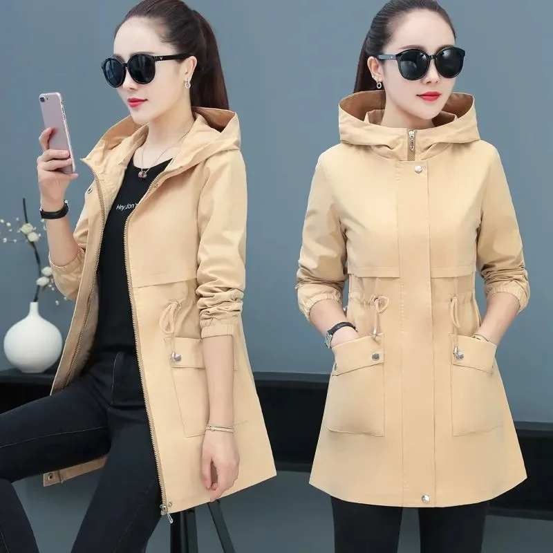 Spring Autumn Zipper Coat Outerwear For Women's 2025 New Casual Hooded Jacket Top Fashion Windbreaker Female
Spring Autumn Zipper Coat Outerwear For Women's 2025 New Casual Hooded Jacket Top Fashion Windbreaker Female