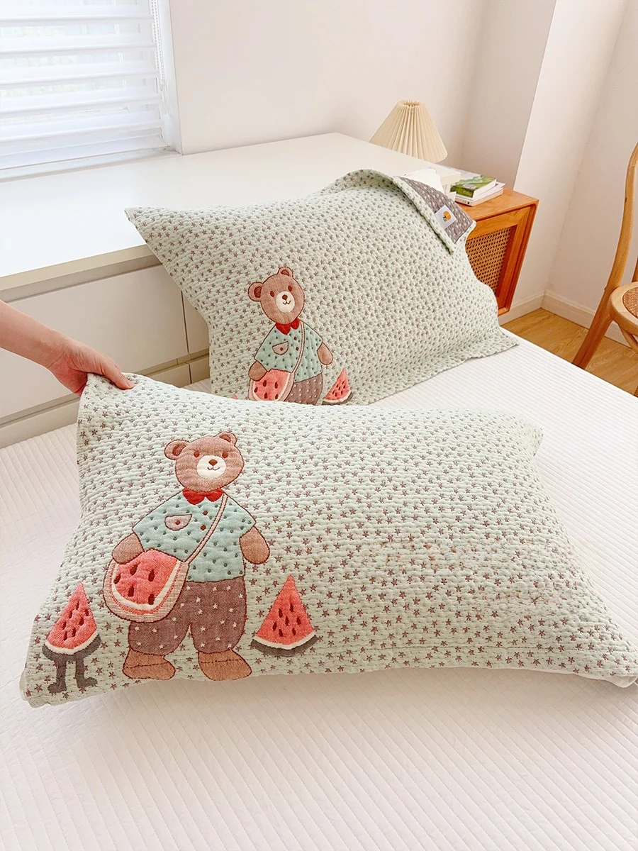 Pure Cotton Thickened Gauze Soft Cartoon Pillowcase Absorbent Breathable Home Use Anti-Head Oil Pillow Cover Towel
Pure Cotton Thickened Gauze Soft Cartoon Pillowcase Absorbent Breathable Home Use Anti-Head Oil Pillow Cover Towel