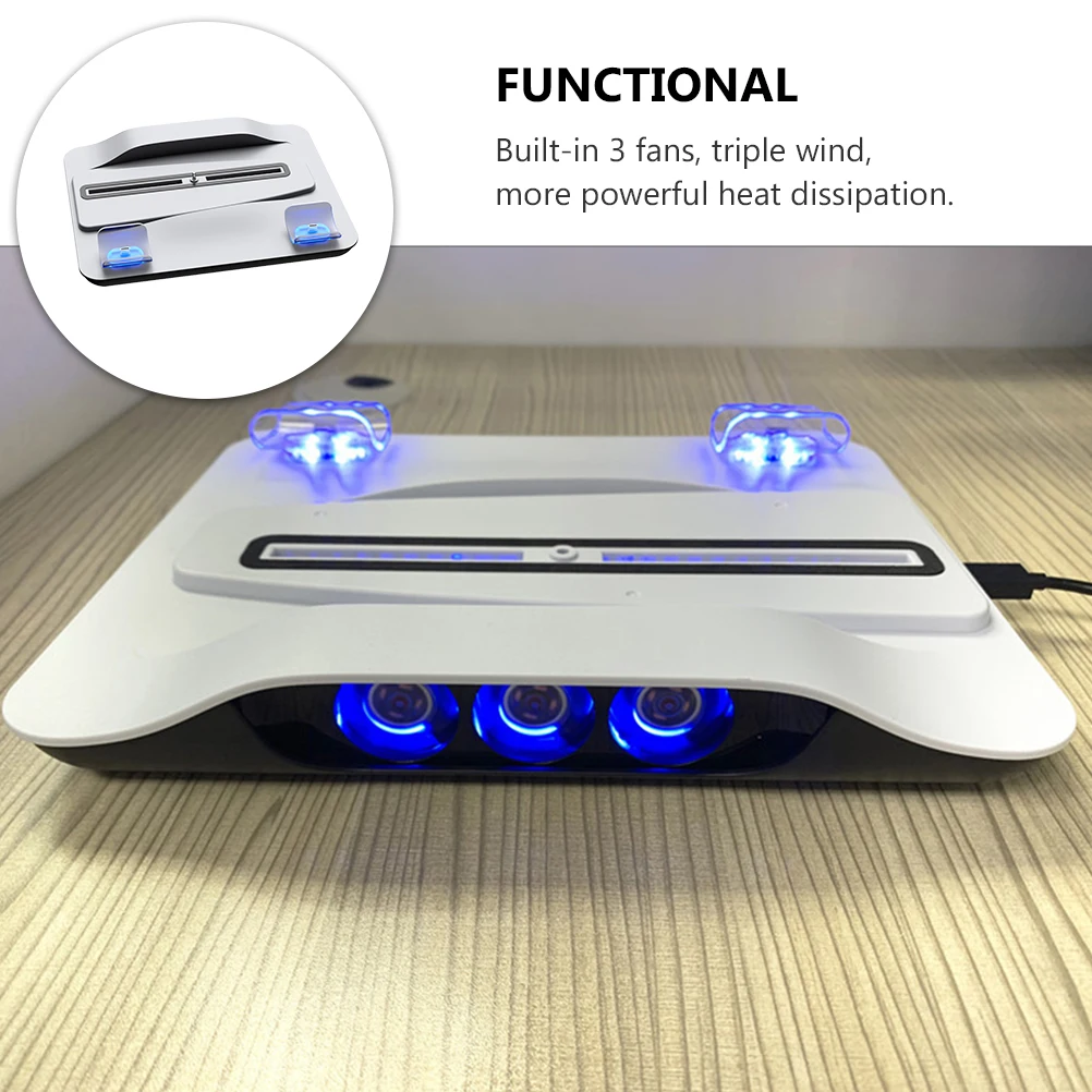 Smart Cooling Dock For Game Console Dual Controller Built-In Fans Heat Dissipation Base Controller Station Gamepad Charging 
Smart Cooling Dock For Game Console Dual Controller Built-In Fans Heat Dissipation Base Controller Station Gamepad Charging