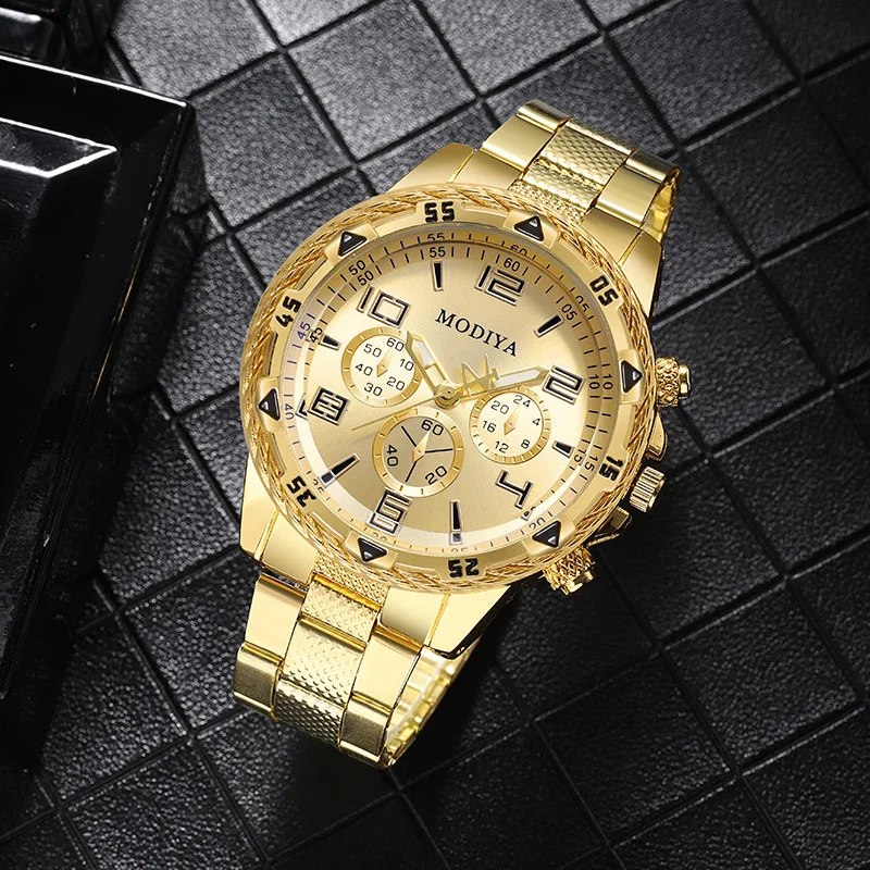 Luxury Design Gold Wrist Watch Decorate Small Dials Life Waterproof Watches Wristwatch Quartz Mens Watch for Fancy Party
Luxury Design Gold Wrist Watch Decorate Small Dials Life Waterproof Watches Wristwatch Quartz Mens Watch for Fancy Party