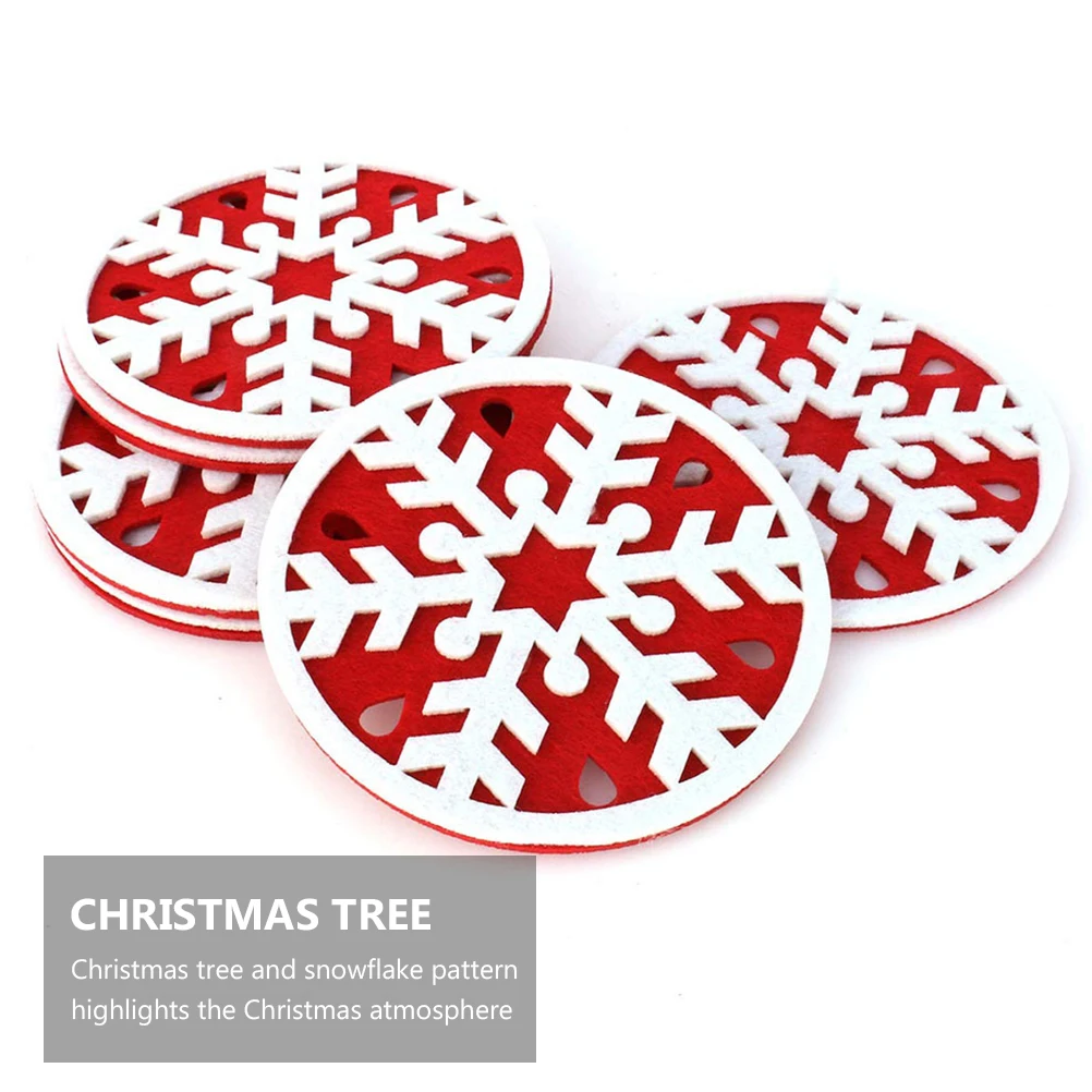 12 Pcs Round Mats for Coffee Round Xmas Cup Pad Coasters Reusable Christmas Cup Coasters Pad 10cm Diameter Practical
12 Pcs Round Mats for Coffee Round Xmas Cup Pad Coasters Reusable Christmas Cup Coasters Pad 10cm Diameter Practical