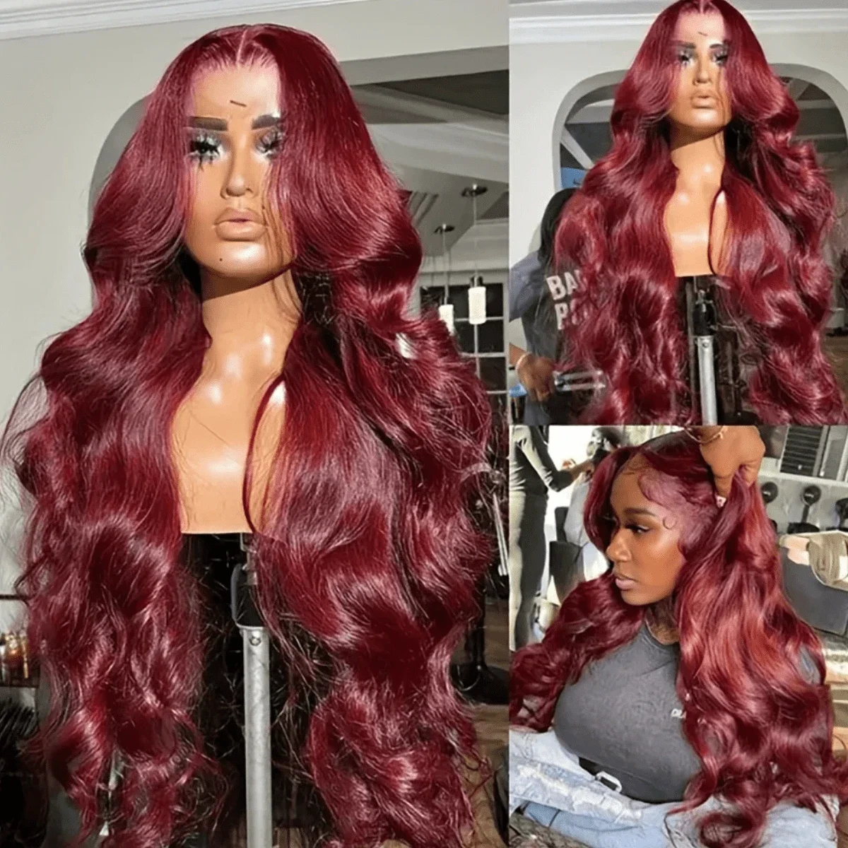 99J Burgundy Human Hair 13X4 Body Wave Lace Front Wigs Transparent Lace Front Wig Colored Pre Plucked For Women 180% Density
99J Burgundy Human Hair 13X4 Body Wave Lace Front Wigs Transparent Lace Front Wig Colored Pre Plucked For Women 180% Density