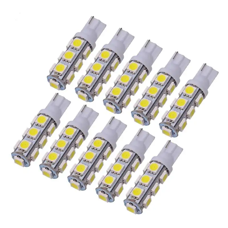 10Pcs High Quality T10 13 SMD 5050 W5W 194 501 LED Car Auto Clearance Interior Lights Wedge Door Instrument Side Bulb Lamp
10Pcs High Quality T10 13 SMD 5050 W5W 194 501 LED Car Auto Clearance Interior Lights Wedge Door Instrument Side Bulb Lamp