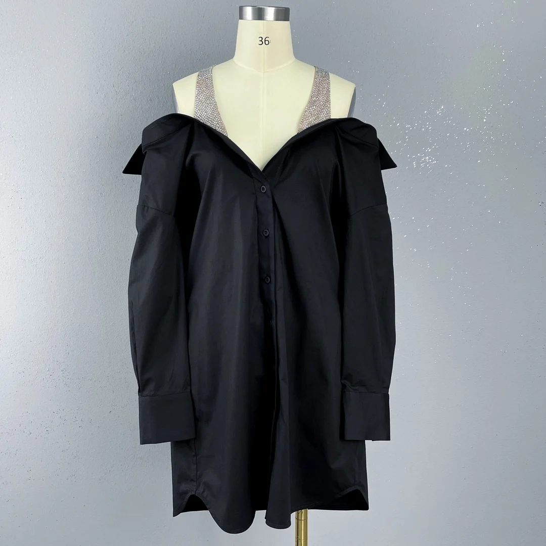 2024 Women's Clothing patchwork pressed diamond shirt dress Spring Summer New 401
2024 Women's Clothing patchwork pressed diamond shirt dress Spring Summer New 401