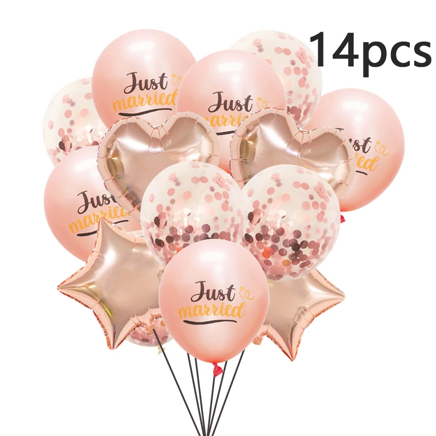 14pcs Just married Bride To Be Balloons Wedding Party Bridal Shower Bachelorette Party Supplies Wedding balloons
14pcs Just married Bride To Be Balloons Wedding Party Bridal Shower Bachelorette Party Supplies Wedding balloons