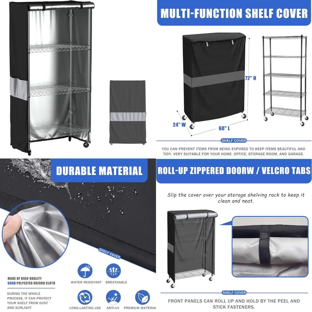 Сверхмощная водонепроницаемая крышка для уличной проволочной полки 600D, 60x24x72, пылезащитное хранилище, на молнии, потенциальная мини-теплица
Сверхмощная водонепроницаемая крышка для уличной проволочной полки 600D, 60x24x72, пылезащитное хранилище, на молнии, потенциальная мини-теплица