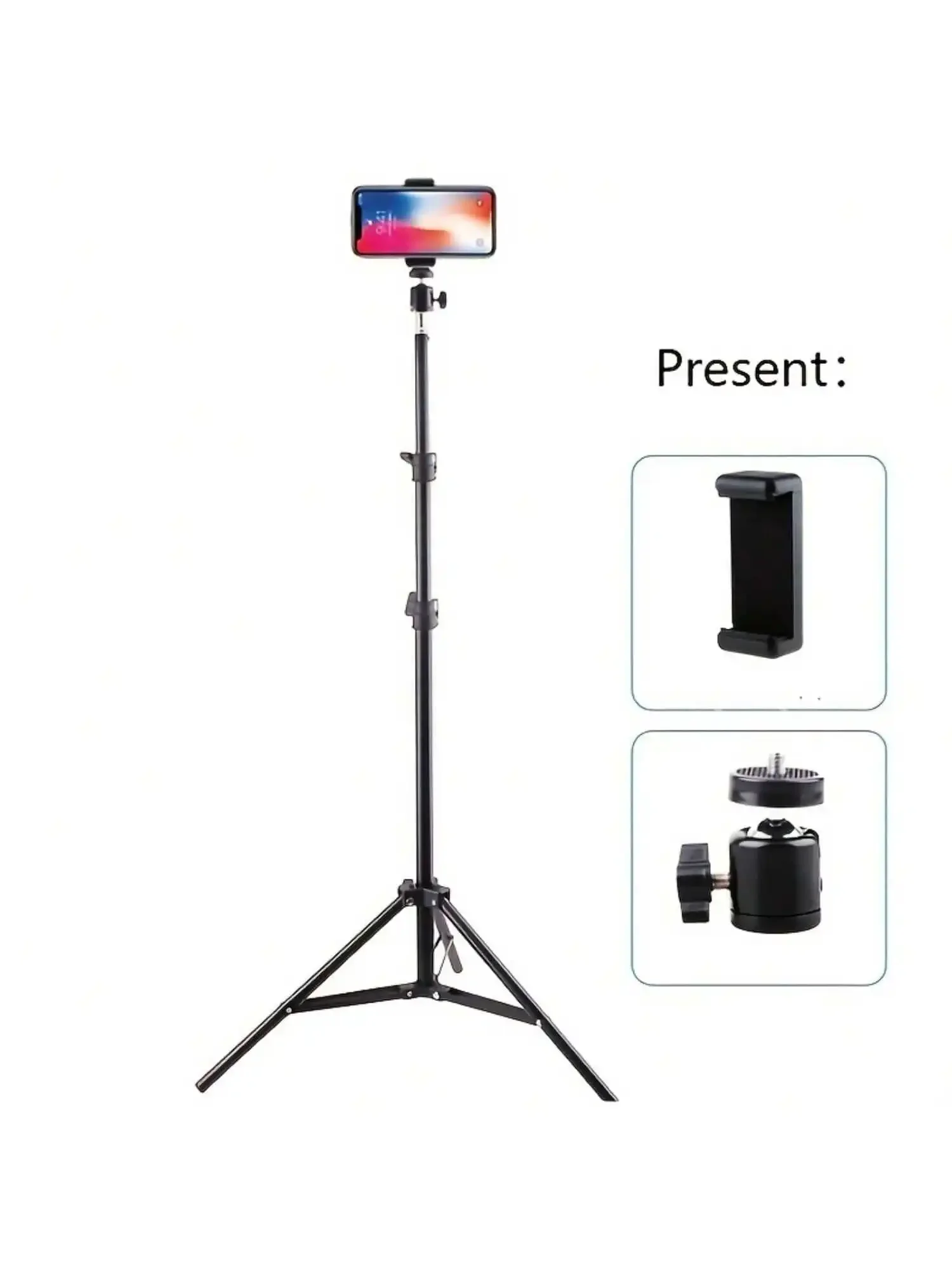 1pc 63-inch With Foldable Tripod & Phone Holder clip 160.02 Cm Multifunctional Tripod, Tripod For Phone And Camera
1pc 63-inch With Foldable Tripod & Phone Holder clip 160.02 Cm Multifunctional Tripod, Tripod For Phone And Camera