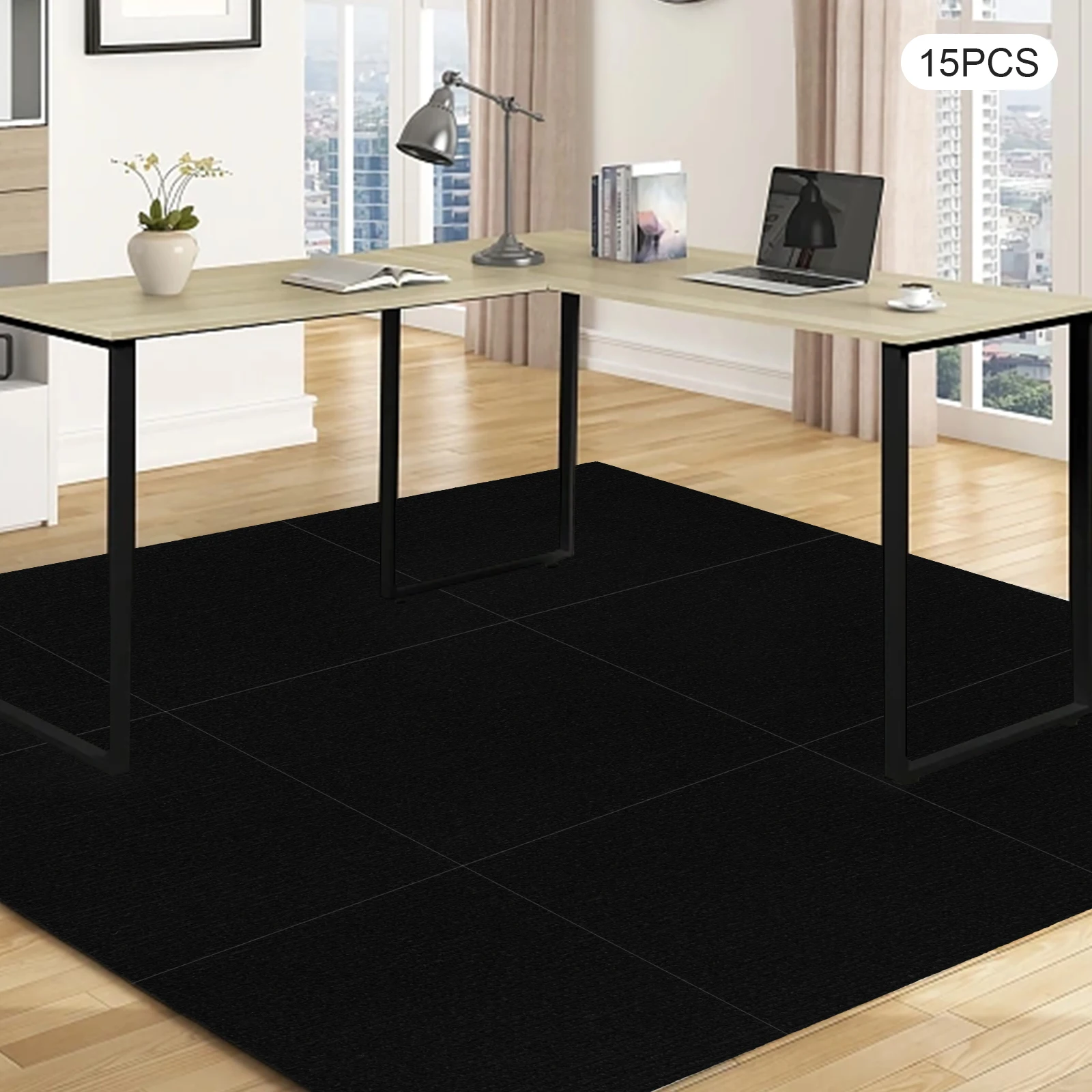 15 Pcs 24" x 24" Carpet Tiles Peel and Selfstick Carpet Tile Commercial & Home Black Carpet Tiles for Indoor/Outdoor
15 Pcs 24" x 24" Carpet Tiles Peel and Selfstick Carpet Tile Commercial & Home Black Carpet Tiles for Indoor/Outdoor