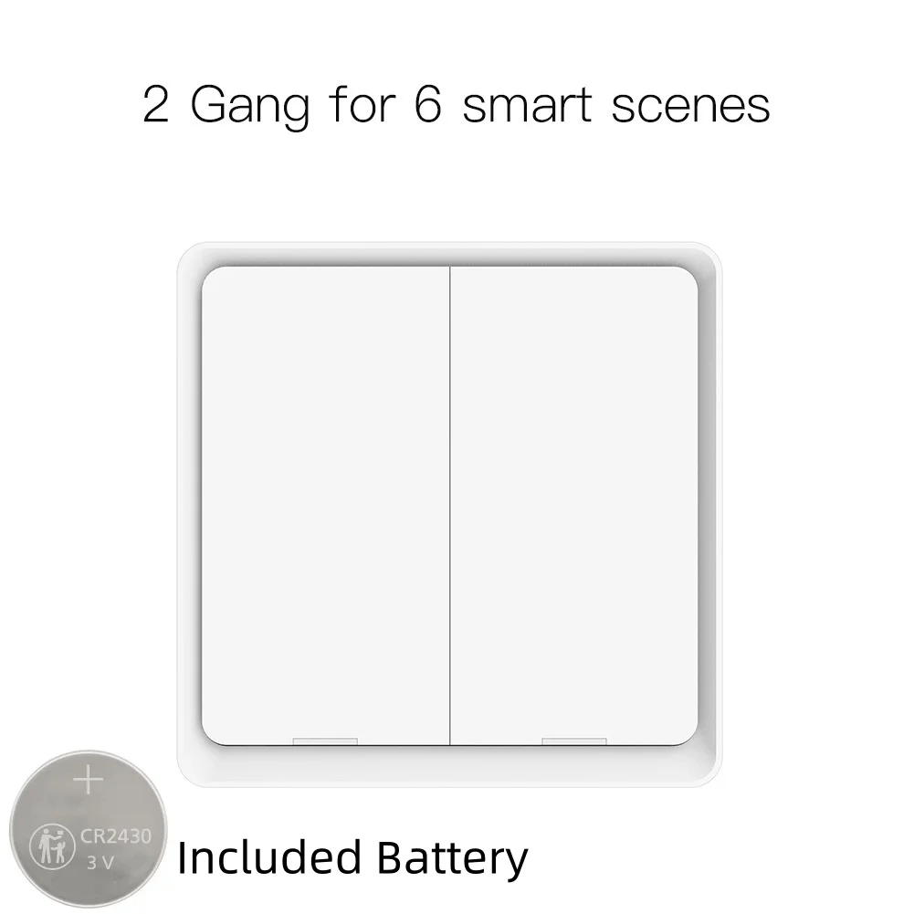 Moes ZigBee Wireless Scene Switch 12 Control Modes Handheld Push Button Setup Home Automation Scenario Tuya Smart Devices