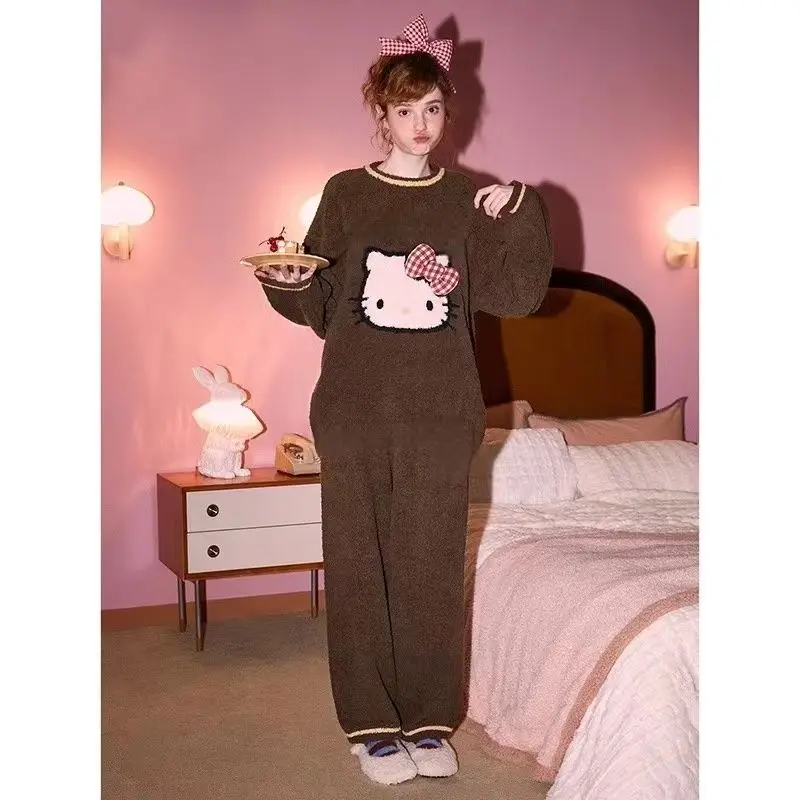 Пижама Hello Kitty Kawaii Sanrio Keep Warm Stay At Home Осень Зима Утолщенный комплект домашней одежды для отдыха Свежий сладкий милый новый
Пижама Hello Kitty Kawaii Sanrio Keep Warm Stay At Home Осень Зима Утолщенный комплект домашней одежды для отдыха Свежий сладкий милый новый