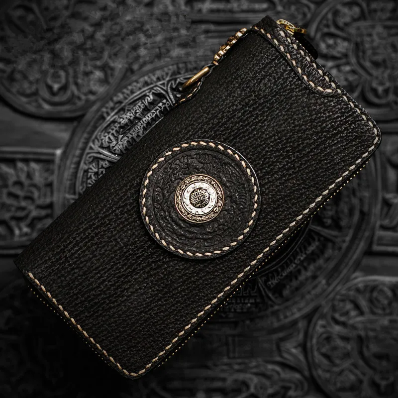 High-grade Rare Shark Skin Cowhide Hand-made Black Wallets Purses Women Men Clutch Genuine Leather Long Card Holder
High-grade Rare Shark Skin Cowhide Hand-made Black Wallets Purses Women Men Clutch Genuine Leather Long Card Holder