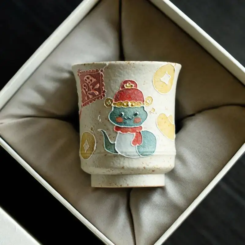 Firestone Red Ceramic Tea Cup Pure Hand-painted Snake Line Great Luck Master Cup Personal Cup
Firestone Red Ceramic Tea Cup Pure Hand-painted Snake Line Great Luck Master Cup Personal Cup