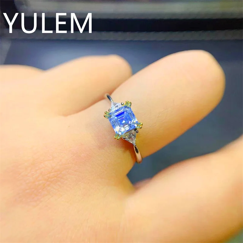 Asscher Cut Ice Blue Moissanite Ring 1CT 6.5MM Lab Blue Diamond Fine Jewelry Women Anniversary Party Real S925 Sterling Silver
Asscher Cut Ice Blue Moissanite Ring 1CT 6.5MM Lab Blue Diamond Fine Jewelry Women Anniversary Party Real S925 Sterling Silver