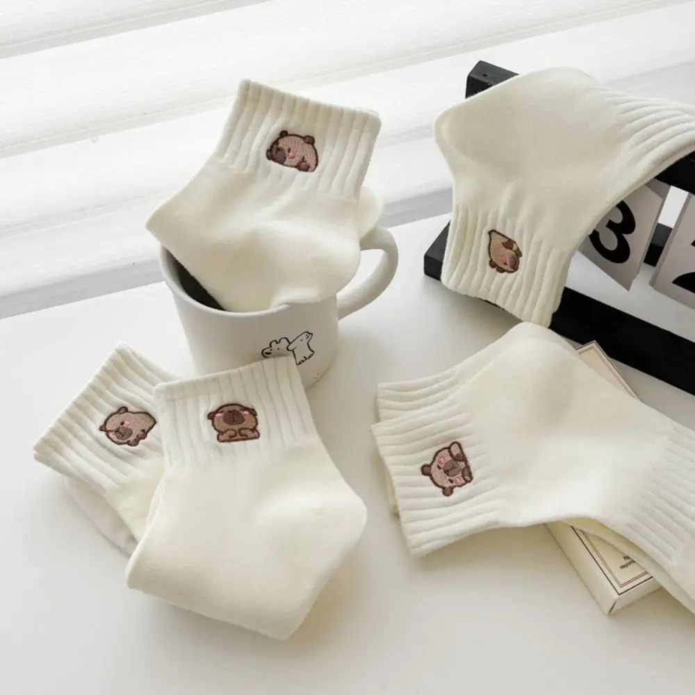 Fashion Cartoon Capybara Socks Soft White Cotton Socks Breathable Elastic Summer Hosiery Outdoor
Fashion Cartoon Capybara Socks Soft White Cotton Socks Breathable Elastic Summer Hosiery Outdoor