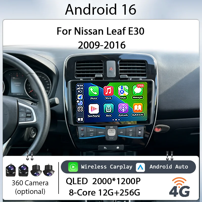 for Nissan Leaf E30 2009-2016 Car Radio Multimedia Player 9" Android 16 IPS Touch Screen Head Unit Wireless CarPlay GPS BT WiFi
for Nissan Leaf E30 2009-2016 Car Radio Multimedia Player 9" Android 16 IPS Touch Screen Head Unit Wireless CarPlay GPS BT WiFi