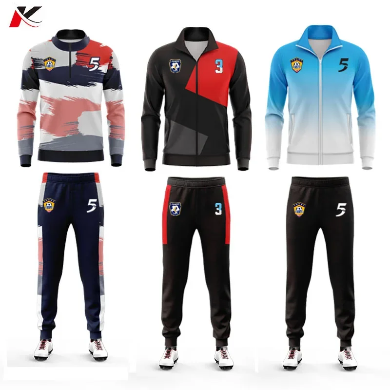Custom Polyester Football Tracksuit Set Winter Plus Size Outdoor Jacket Sportswear Club Team training Soccer Tracksuit For Men
Custom Polyester Football Tracksuit Set Winter Plus Size Outdoor Jacket Sportswear Club Team training Soccer Tracksuit For Men
