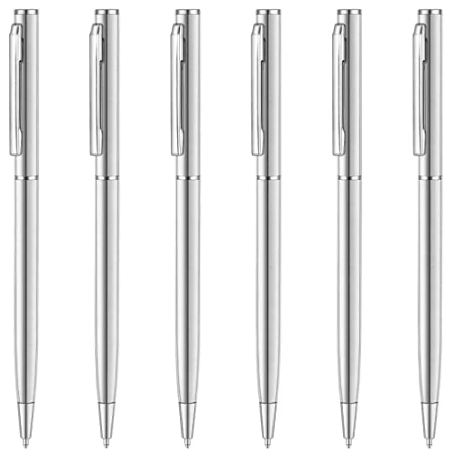 Slim Stainless Steel Retractable Ballpoint Pens, Nice Gift for Business Office Students Teachers Wedding Christmas, Medium Poin
Slim Stainless Steel Retractable Ballpoint Pens, Nice Gift for Business Office Students Teachers Wedding Christmas, Medium Poin