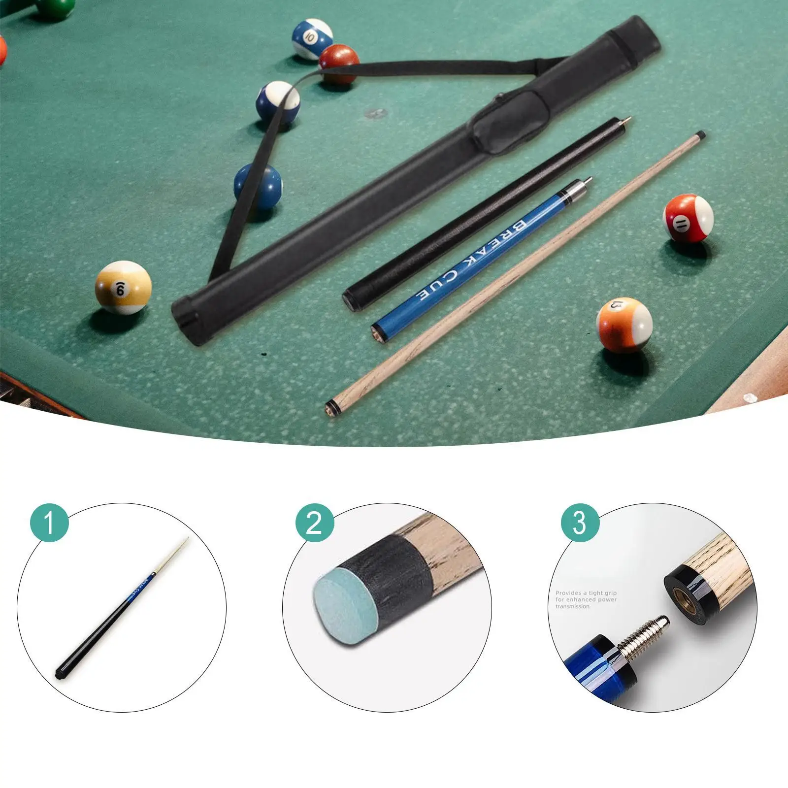 Professional Billiard Cue Stick Break Jump Crush Wood Metal PU Design Split Rod with Storage for Home and Club Pool Practice
Professional Billiard Cue Stick Break Jump Crush Wood Metal PU Design Split Rod with Storage for Home and Club Pool Practice