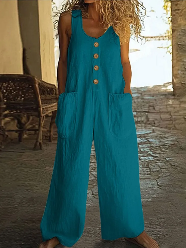 Summer New Jumpsuits Women One Piece Sleeveless Casual Loose Overalls Long Pants Loose Waist Rompers Y2k Streetwear Jumpsuit
Summer New Jumpsuits Women One Piece Sleeveless Casual Loose Overalls Long Pants Loose Waist Rompers Y2k Streetwear Jumpsuit