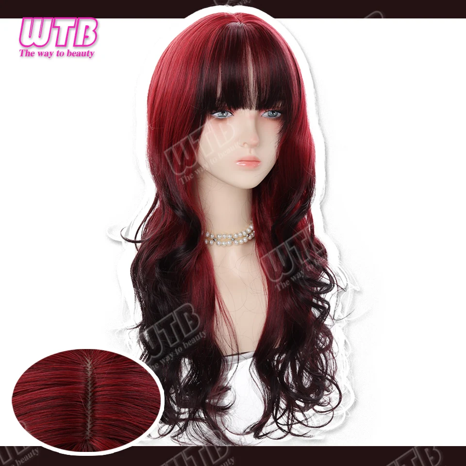 WTB Synthetic Lolita Wig Black and Red Gradient Big Wavy Curls with Bangs Suitable for Women's Daily Wear Holidays and Cosplay
WTB Synthetic Lolita Wig Black and Red Gradient Big Wavy Curls with Bangs Suitable for Women's Daily Wear Holidays and Cosplay