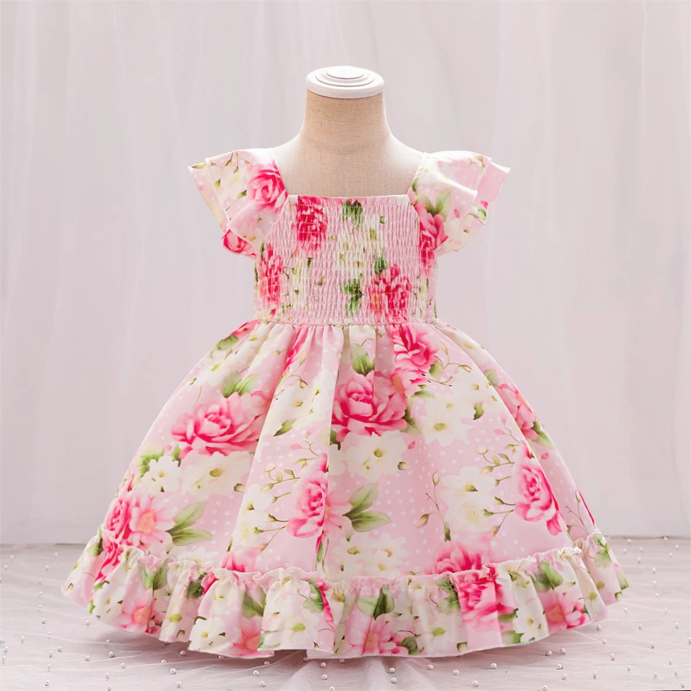 Summer Floral Pattern 1st Birthday Dress For Baby Girl Clothes Short Sleeve Baptism Princess Dress Girls Dresses Party Gown 0-4Y
Summer Floral Pattern 1st Birthday Dress For Baby Girl Clothes Short Sleeve Baptism Princess Dress Girls Dresses Party Gown 0-4Y