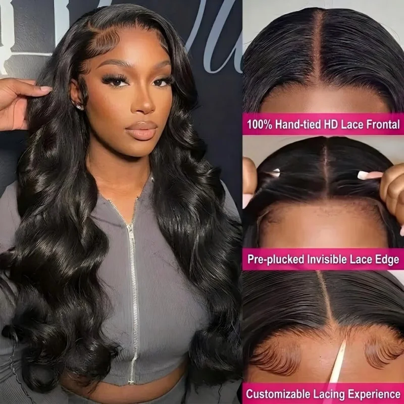 26 Inch Black Glossy Body Wave 13×4 Lace Front Wig, Pre-Plucked Natural Middle Part Hairline, Fluffy Loose Curls For Daily
26 Inch Black Glossy Body Wave 13×4 Lace Front Wig, Pre-Plucked Natural Middle Part Hairline, Fluffy Loose Curls For Daily