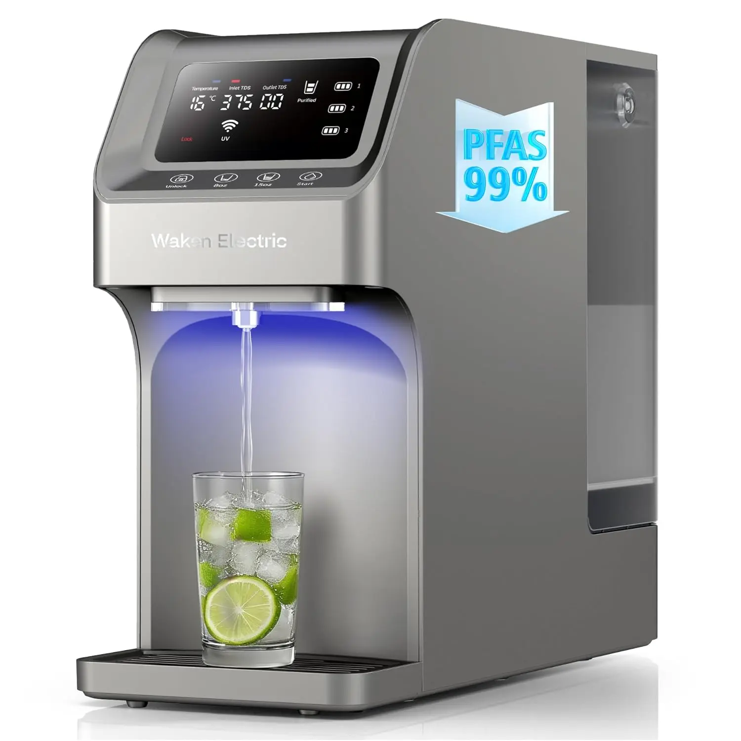 Reverse Osmosis Water Filter Countertop, UV Water Filtration System, 8-Stage RO Filtration Real Time TDS Display, BPA Free, PFAS
Reverse Osmosis Water Filter Countertop, UV Water Filtration System, 8-Stage RO Filtration Real Time TDS Display, BPA Free, PFAS