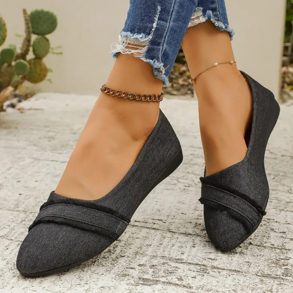 Women's Loafers Luxury Elegant Casual for Women Summer Comfortable Flat Canvas Barefoot Outdoor Flat Pointed Toe Shoes
Women's Loafers Luxury Elegant Casual for Women Summer Comfortable Flat Canvas Barefoot Outdoor Flat Pointed Toe Shoes
