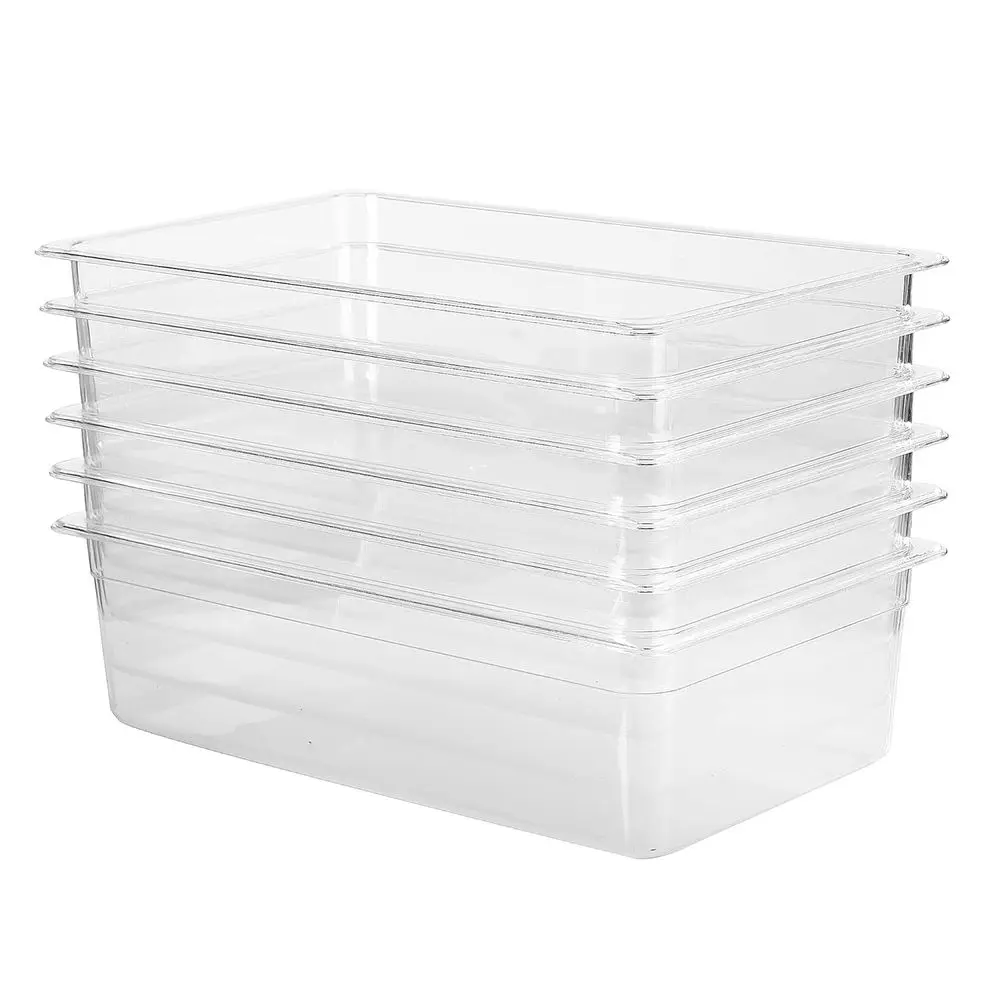 EGGKITP ull Size Clear ood Pans 6 pack 6 Inch Deep Pan Stackable Polyte ood Pan or Restaurant Use BPA ree reezer-sae Clear
EGGKITP ull Size Clear ood Pans 6 pack 6 Inch Deep Pan Stackable Polyte ood Pan or Restaurant Use BPA ree reezer-sae Clear
