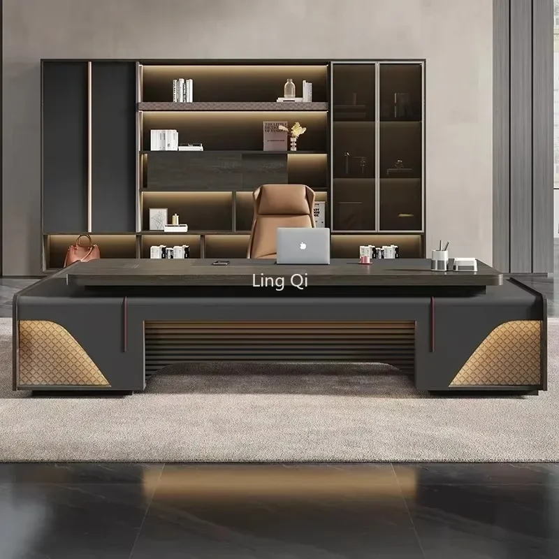 New Chinese High Quality Office Desk Luxury Boss Unique Designer Computer Desks Corner Study Mesa Escritorio Office Furniture
New Chinese High Quality Office Desk Luxury Boss Unique Designer Computer Desks Corner Study Mesa Escritorio Office Furniture
