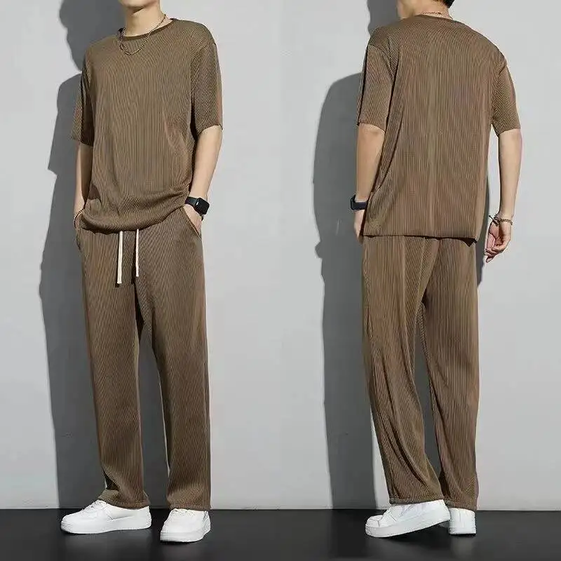 Ice Silk Sports Suit Men S Summer Thin Casual Long Trousers Short Sleeved T Shirt Ins Quick Drying Drooping Clothes Set
Ice Silk Sports Suit Men S Summer Thin Casual Long Trousers Short Sleeved T Shirt Ins Quick Drying Drooping Clothes Set