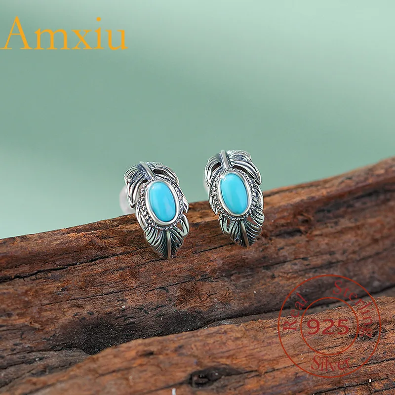 Amxiu Sterling Silver 925 Turquoise Feather Oval Ethnic Style Silver Ear Clip Earrings
Amxiu Sterling Silver 925 Turquoise Feather Oval Ethnic Style Silver Ear Clip Earrings