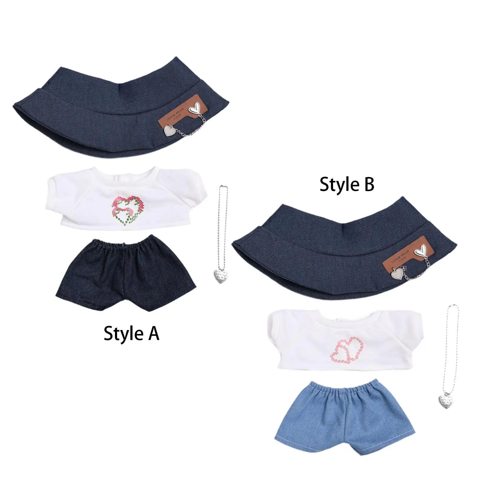 Plush Doll Clothes Suit Cute Soft with Necklace Replacement Miniature Clothes Handmade Costumes for 15inch Dolls Present Gift
Plush Doll Clothes Suit Cute Soft with Necklace Replacement Miniature Clothes Handmade Costumes for 15inch Dolls Present Gift