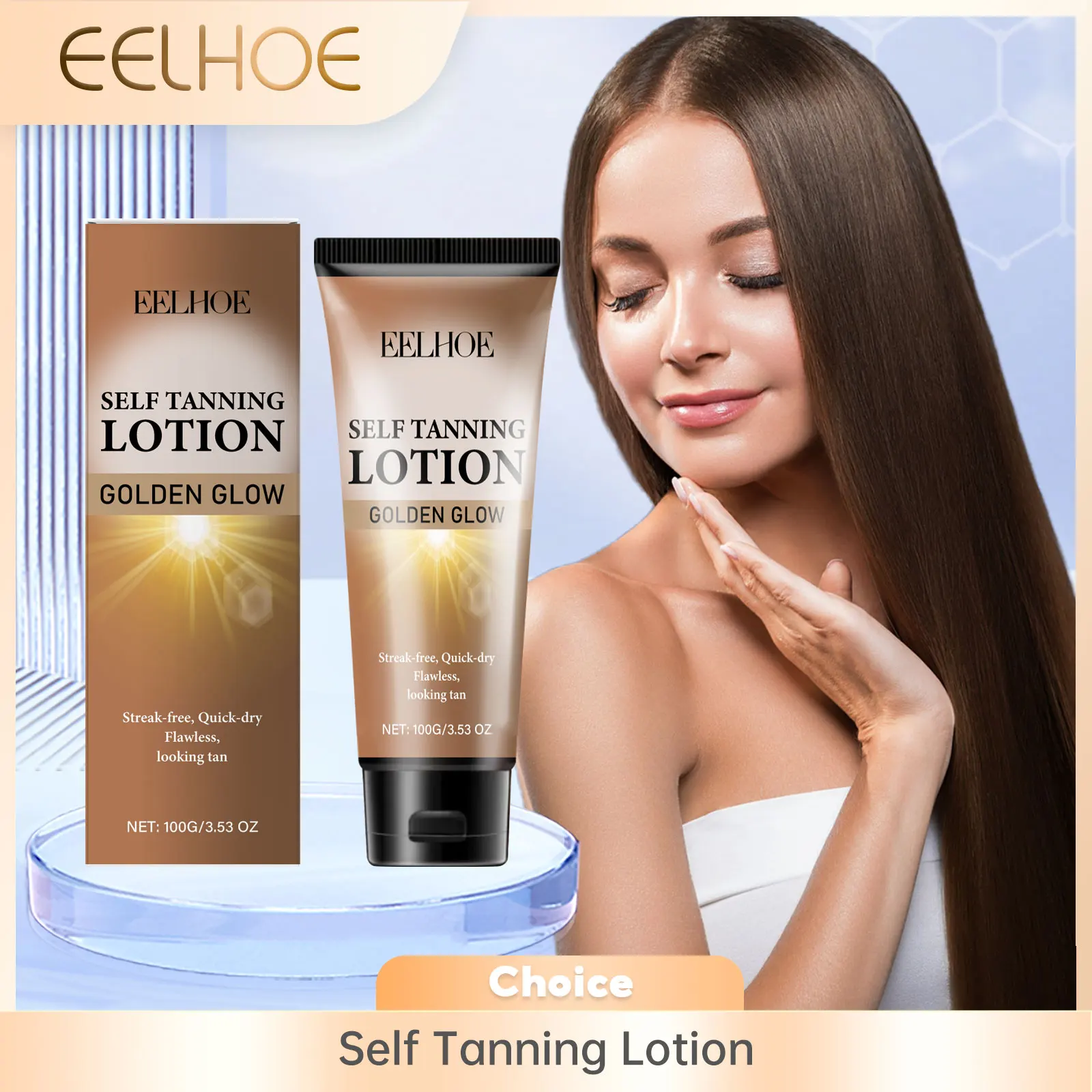 Body Tanning Lotion Dark Brown Even Skin Tone Lasting Enhance Darkening Sunless Summer Outdoor Solarium Self Tanning Cream 100g
Body Tanning Lotion Dark Brown Even Skin Tone Lasting Enhance Darkening Sunless Summer Outdoor Solarium Self Tanning Cream 100g
