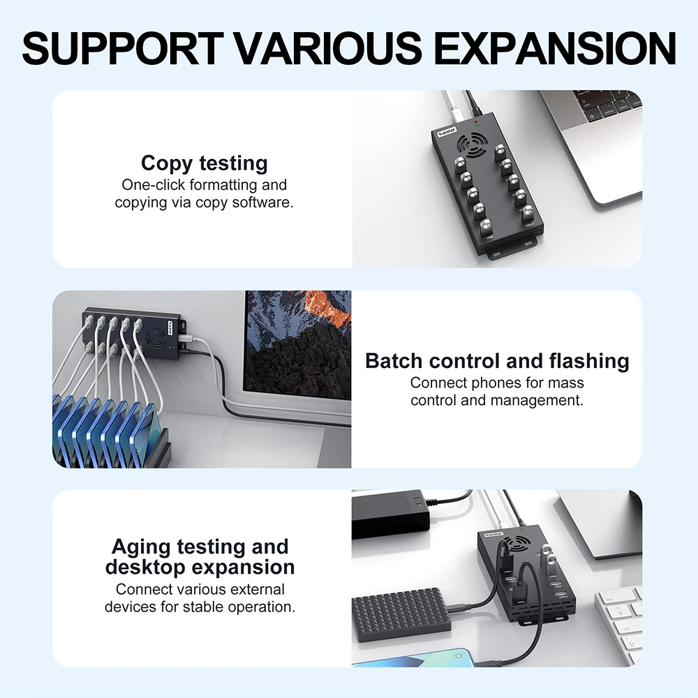 Good Multi Device Sync & Charge Station 10 Port USB 2.0 Hub for School Classroom, Supports iTunes & Configurator
Good Multi Device Sync & Charge Station 10 Port USB 2.0 Hub for School Classroom, Supports iTunes & Configurator
